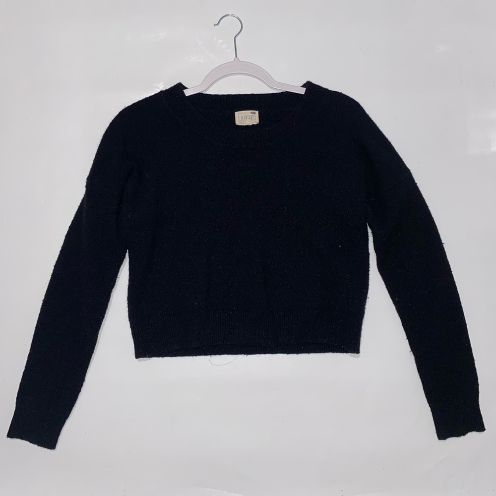 La Hearts Black Crew Neck Sweater